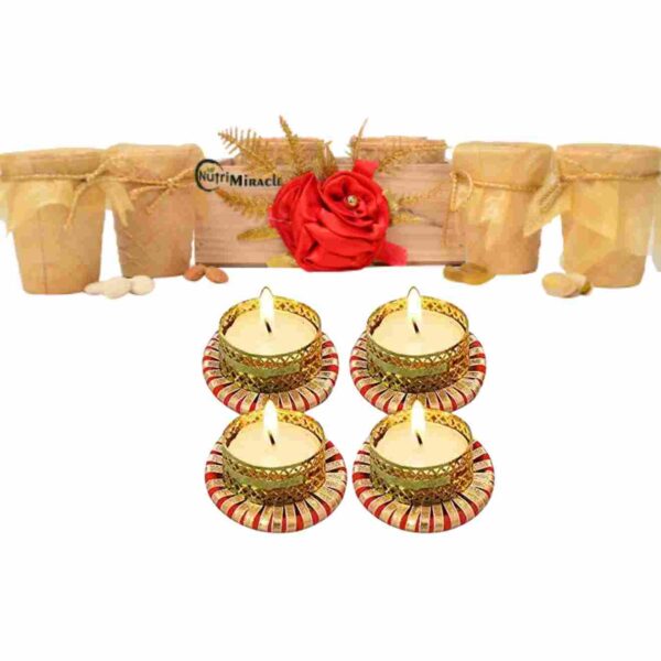 Dry Fruits Diya Delicacies Duo Hamper