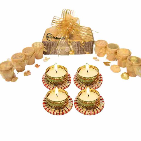 Nutty Luminance in Eco-Friendly Cups Hamper