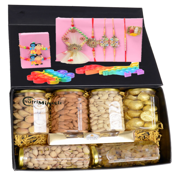 Rakhi Choco Nut Radiance Basket Hamper