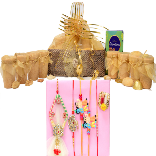 Luxury Choco Dry Fruit Rakhi Hamper