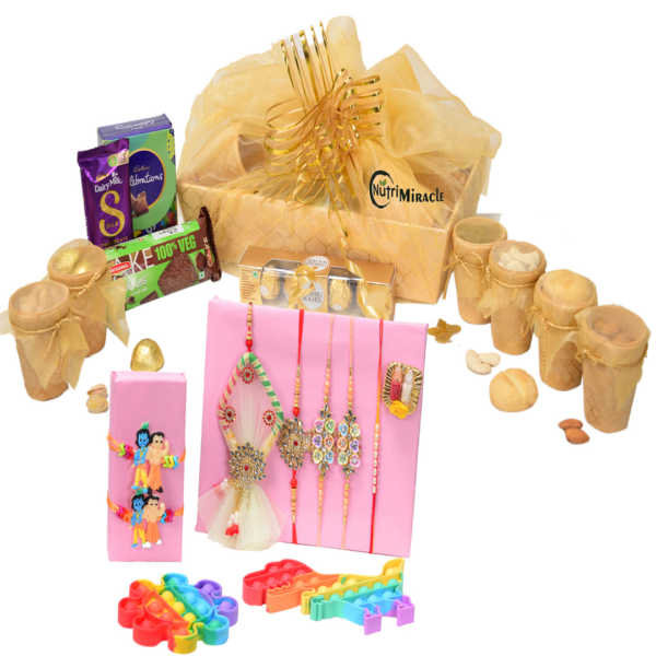 Chocolate Dazzle  Nutty Delight Rakhi Combo Hamper