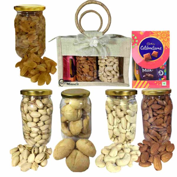 Diwali Dry Fruit Hamper with Celebration Chocolates