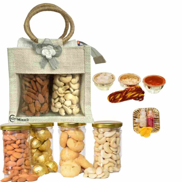 Premium Bhaidooj Tilak & Festive Treat Hamper With Dry Fruits & Chocolate